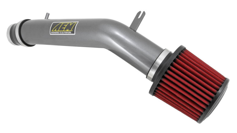 Hyundai Veloster Performance Air Intake - AEM Induction - 21-715C, Dryflow, Mandrel-Bent Aluminum - Gunmetal Gray - `12-`17